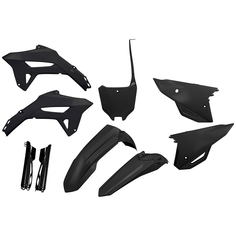 UFO Plastic Kit Set Full Complete Black Honda CRF250R 22-24 CRF450R 2021-2024