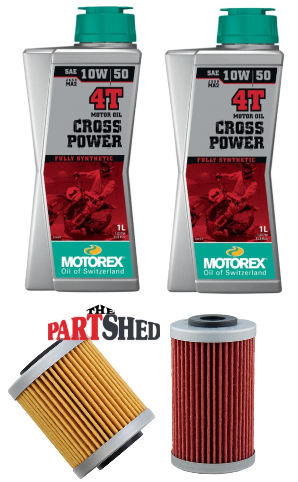 Husqvarna 701 KTM 690 Enduro Motorex Cross Power Synthetic Oil Change Kit 10W50