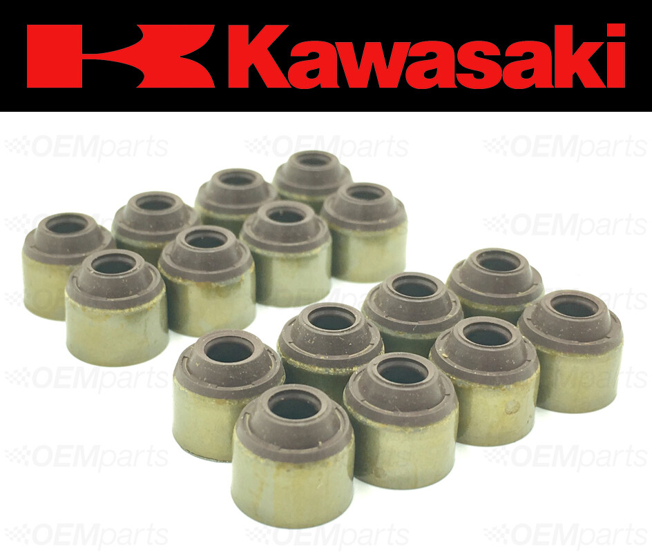 Set of (16) Intake & Exhaust Valve Stem Seals Kawasaki (See Fitment Chart)
