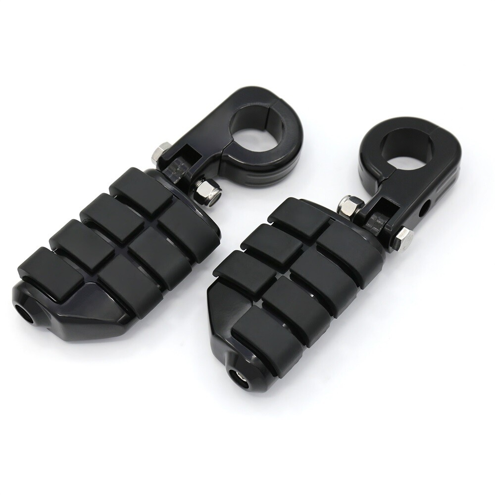 Black Short Footpegs w/ Mounts 1.25″ Crash Bar For Indian Challenger Dark Horse