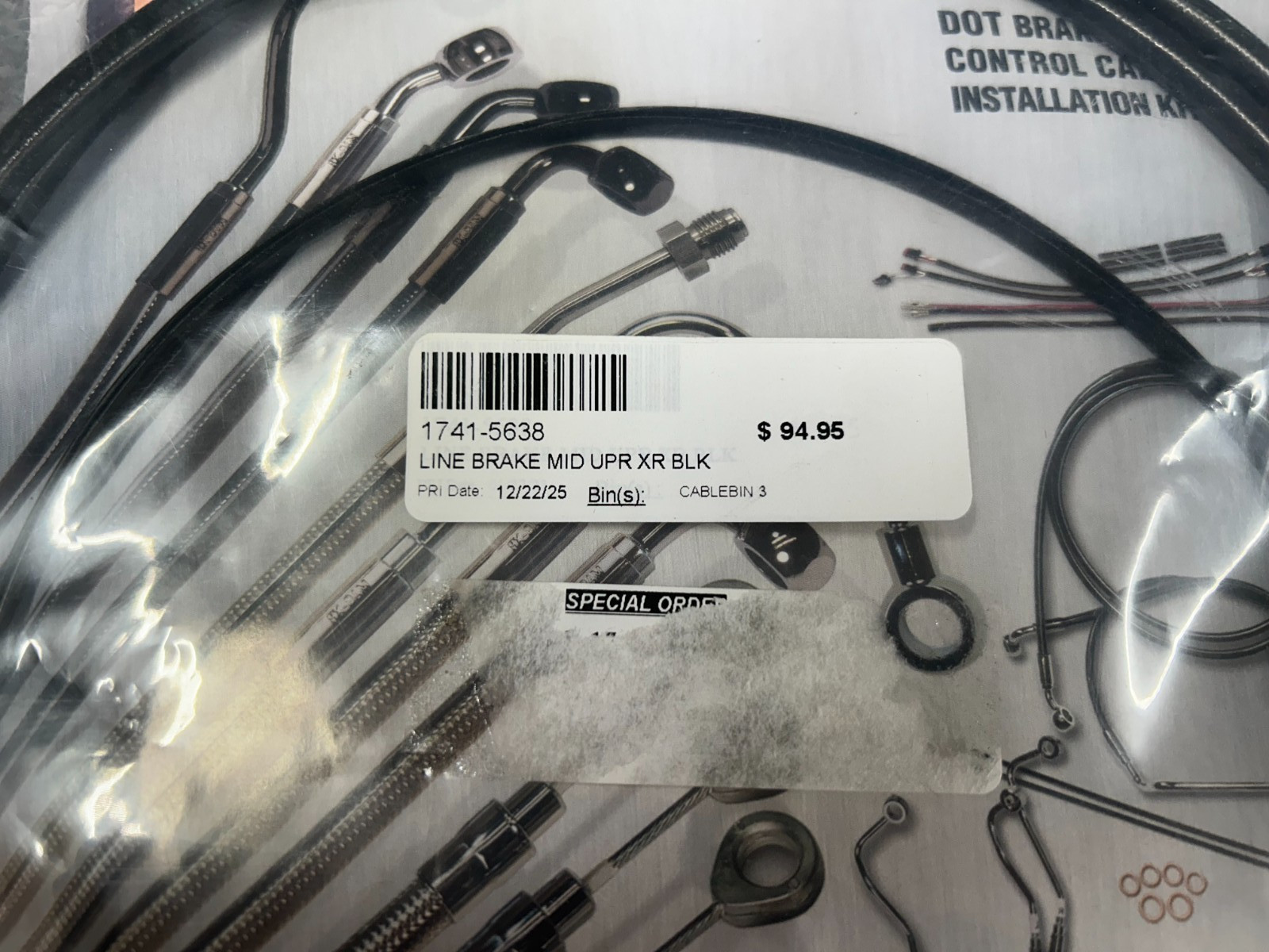 MAGNUM XR BLACK Upper Brake Line SBB1401-68 1741-5638