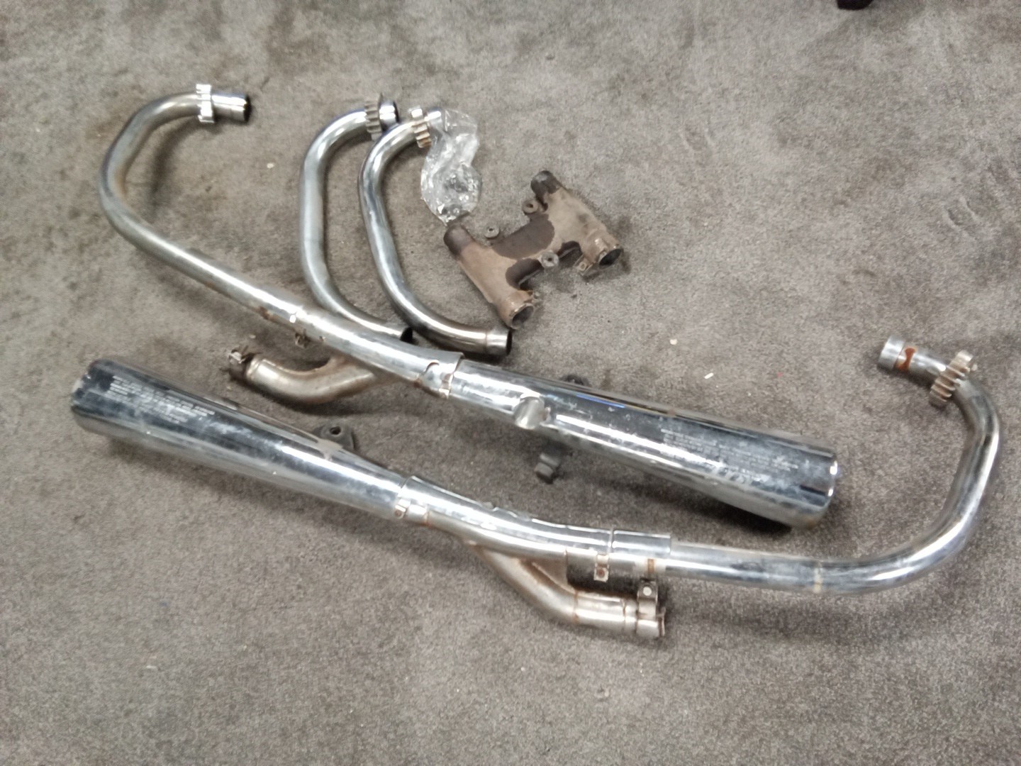 1982 Suzuki GS850G GS850L chrome exhaust headers muffler pipes set