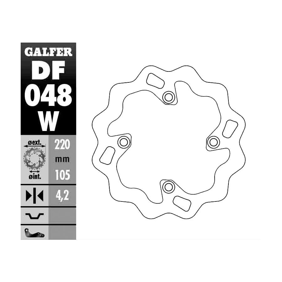 Galfer Standard Wave Brake Rotor – Rear DF048W