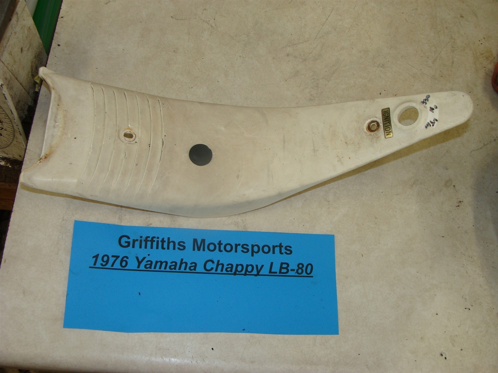1976 YAMAHA CHAPPY LB-80 oem center cover panel plastic body ignition frame