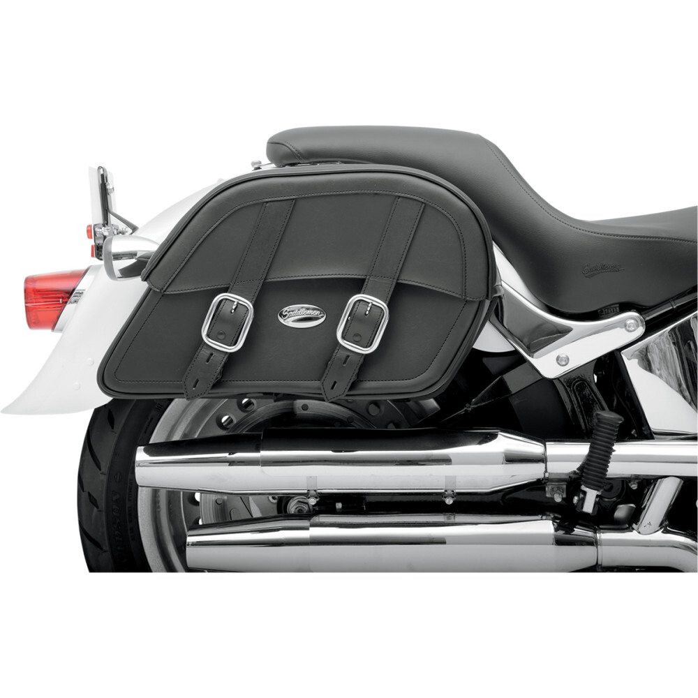 Saddlemen Drifter Slant Saddlebags – Plain (Black) Large | 3501-0319