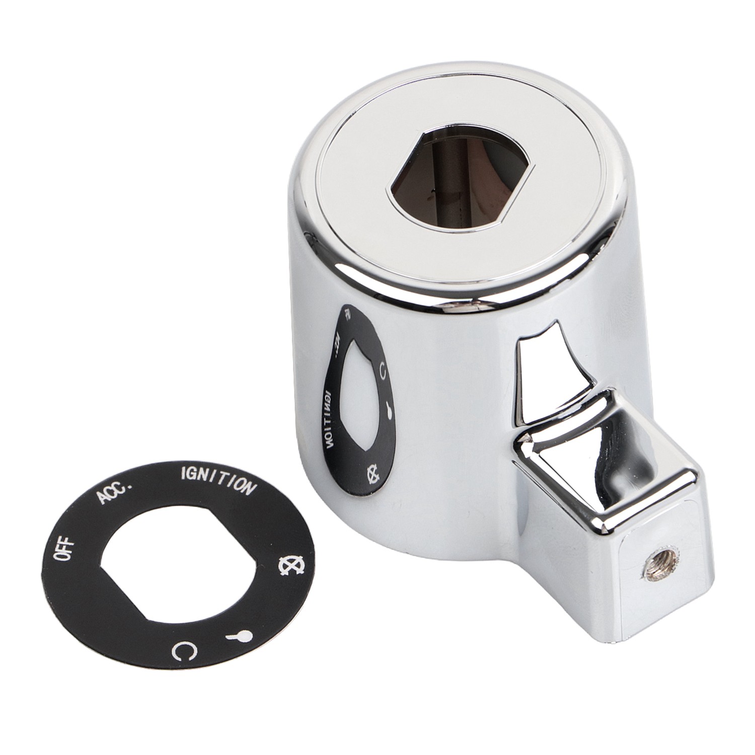 ABS Plastic Chrome Ignition Switch Cover Cap Chrome For Harley Iron 883 XL883N