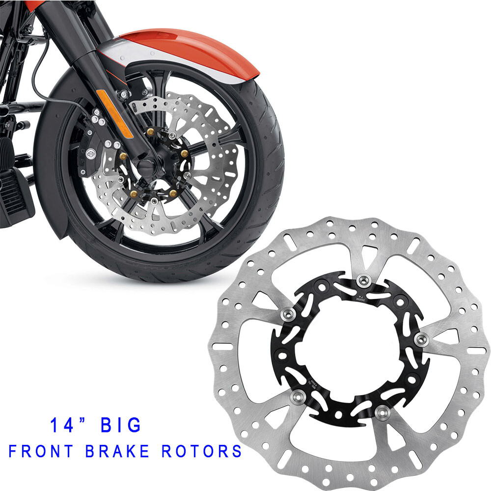 2PCS 14.0″ Front Brake Rotor for Harley Street Road Glide FLTRXS FLHTK FLTRU