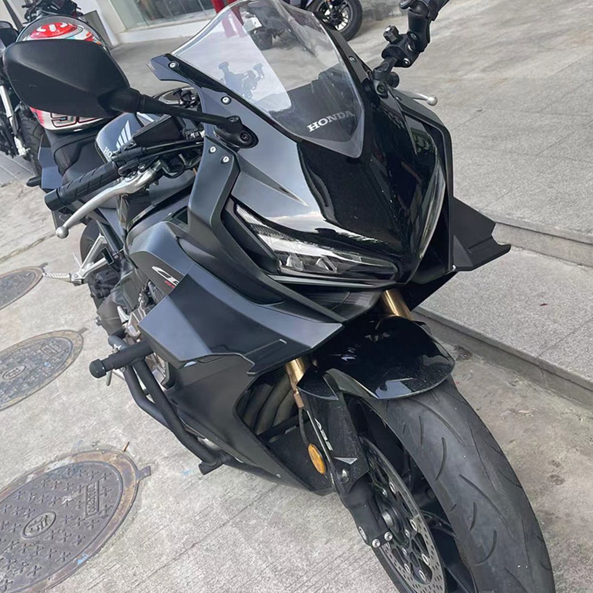 Side Winglets Wing Spoiler Fairing Black Matte For Honda CBR650R 2019-2026