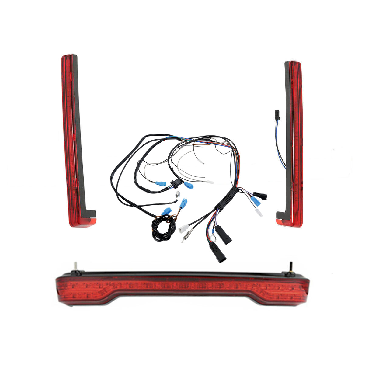 Brake Turn Tail Side Lights & Wiring Harness For Harley Tour Pack Touring 14-24