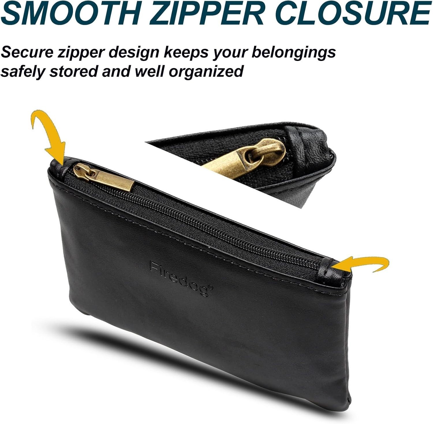 Handmade Leather Storage Pouch – Vintage Zipper Organizer for Travel Essentials