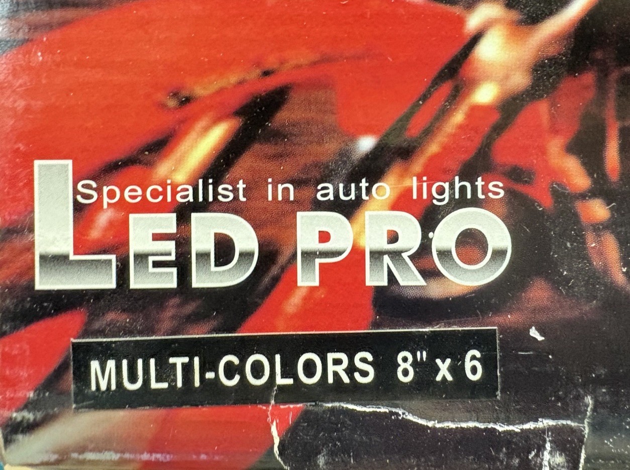 Million Color LED Motorcycle Light Kit Multi Color Function 6 pc x 8” NOS