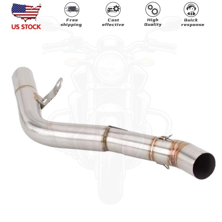 For Suzuki GSXR600 GSXR750 11-26 Exhaust System Mid Pipe Slip On Silvery Muffler