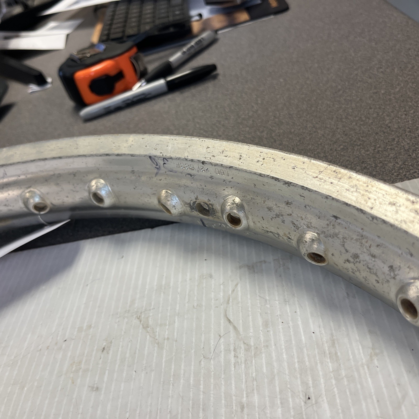 DID 1.60” x 21” 36 HOLE ALLUMINUM MOTORCYCLE RIM
