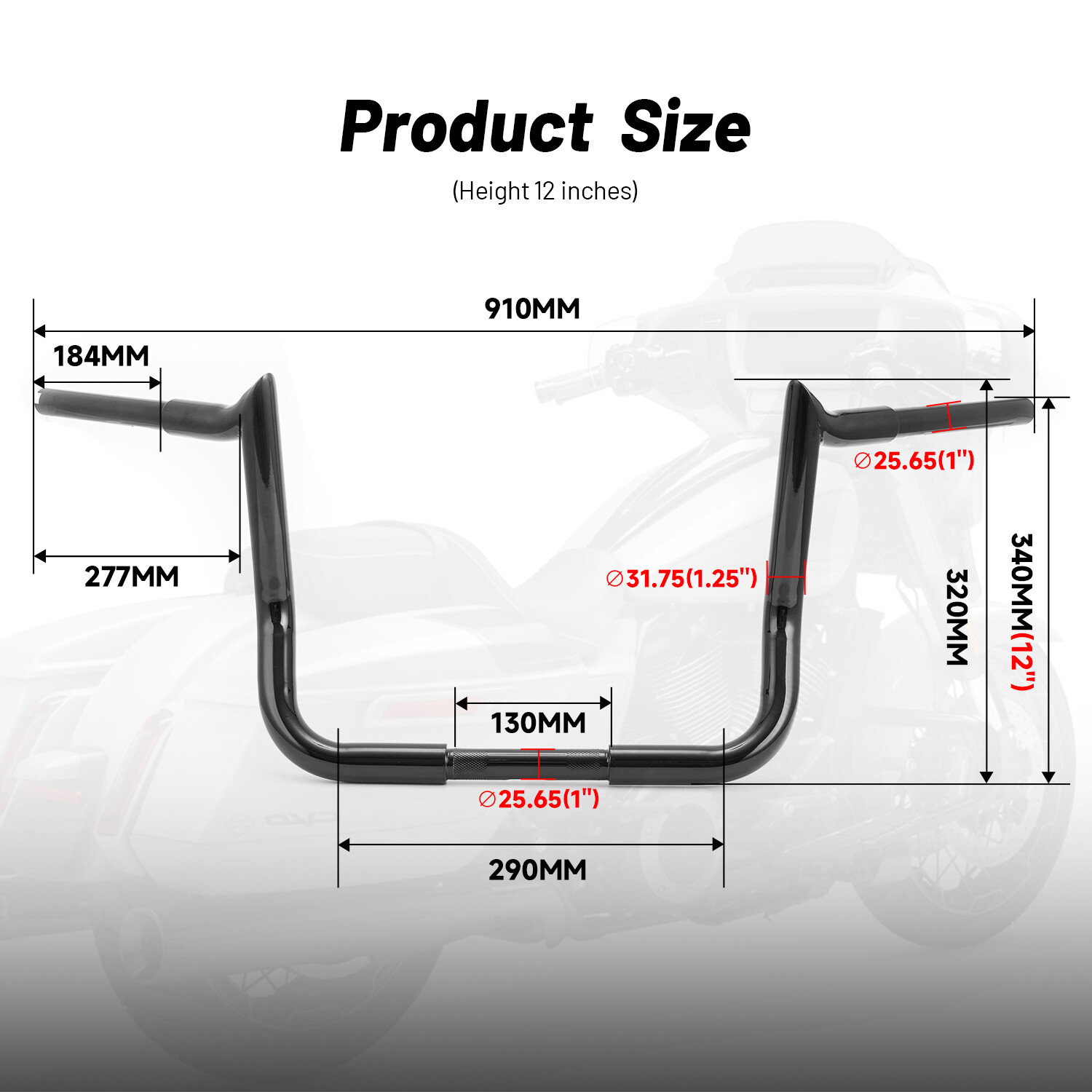 12″ 14″ 16″ Meathook Bar Handlebar For Harley 2011-2023 CVO STREET GLIDE