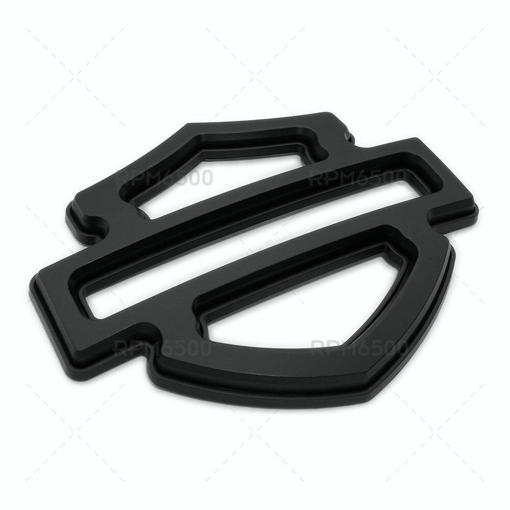 Harley CVO Custom Tank Logo Emblems, Flat Black Double Layer (set of 2)