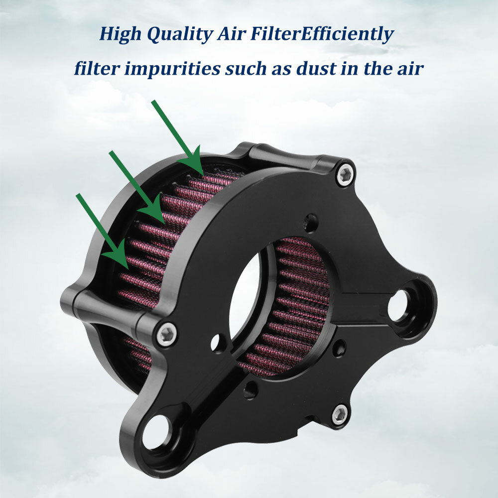 Air Cleaner Intake Filter Kit For Harley Sportster Iron XL 883 1200 72 48 88-Up