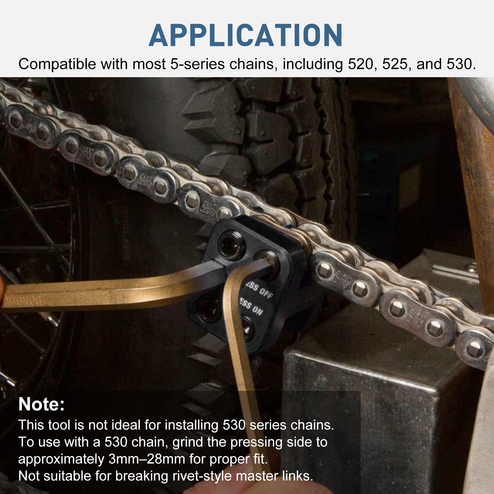 Universal Motorcycle Master Link Press Tool 520 525 530 Chain Rivet Clip Install