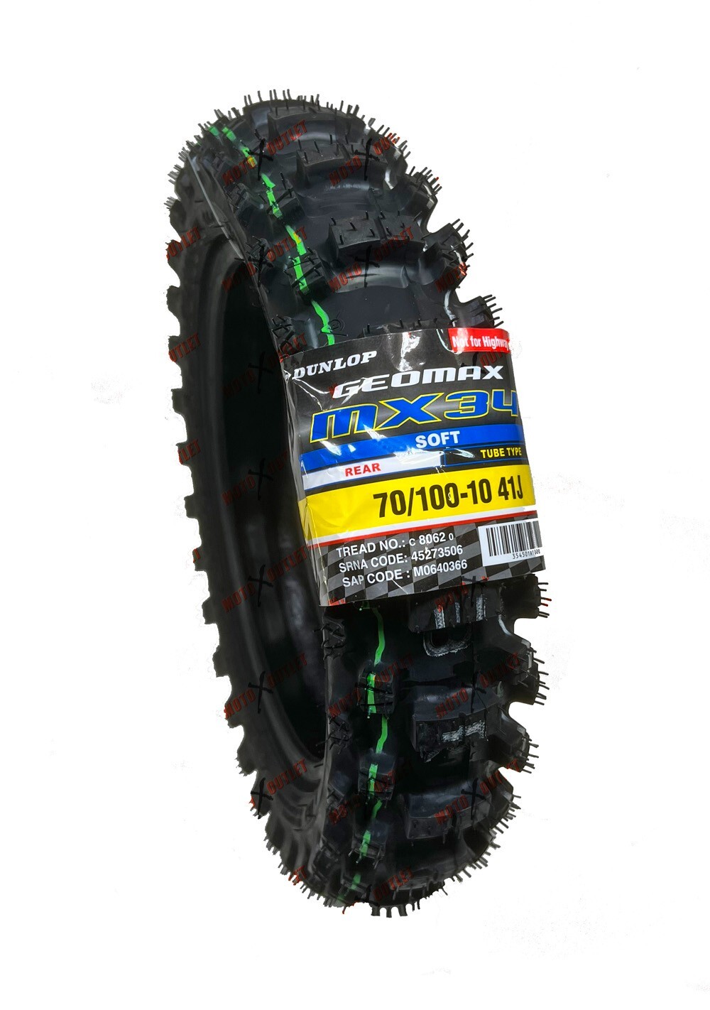 Dunlop 60/100-10 70/100-10 Tires Front Rear 2.50- 10 Set MX34 CFR50 SX50 TTR50