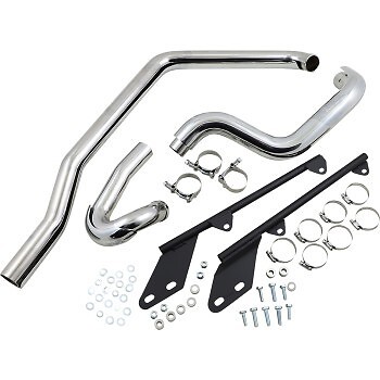 Bassani Chrome True Dual Exhaust Headpipes for 89-06 Harley Softail FXST FLSTN