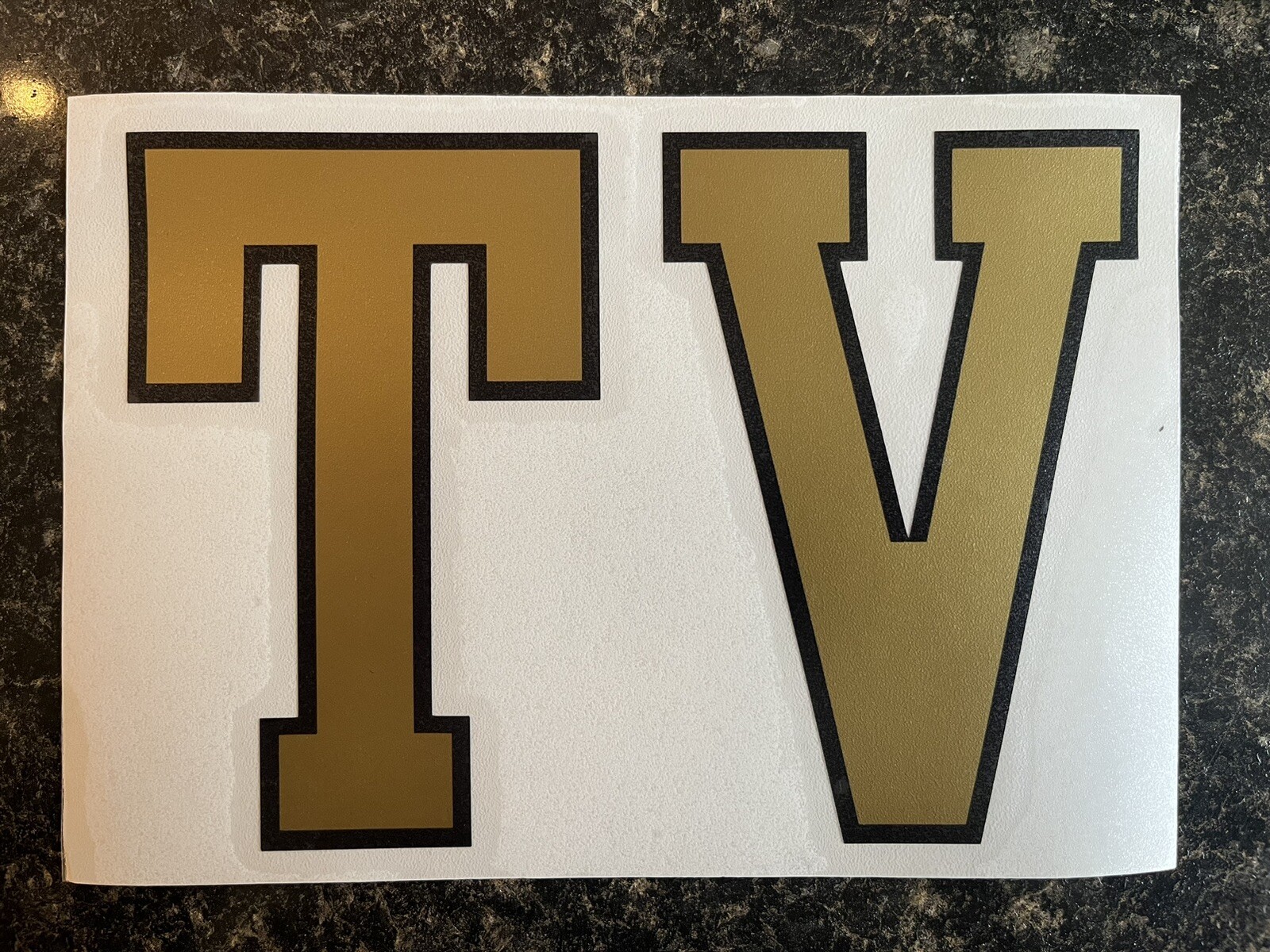 TV LETTER STICKER FITS LAMBRETTA LEGSHIELD VINTAGE CLASSIC STYLE BRAND NEW DECAL