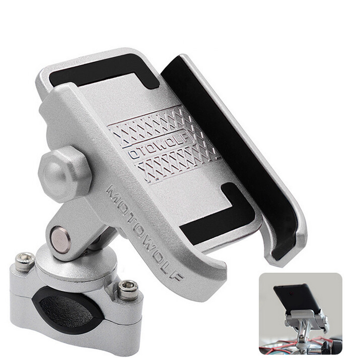 Cell Phone Mount Holder Motorcycle Bike Bicycle 360 Rotation Handlebar Install