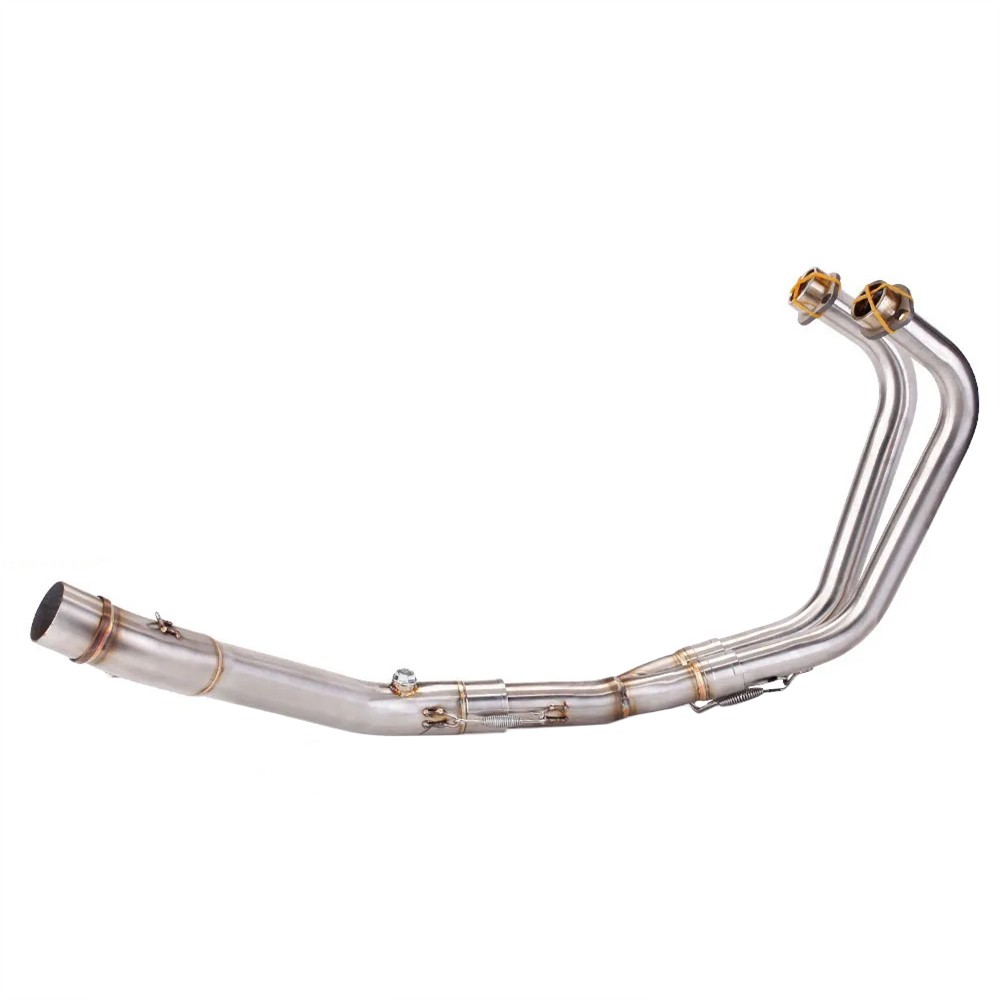 For Yamaha YZF R3 2015-21 MT-03 Whole System Exhaust Header Pipe Round Sliver