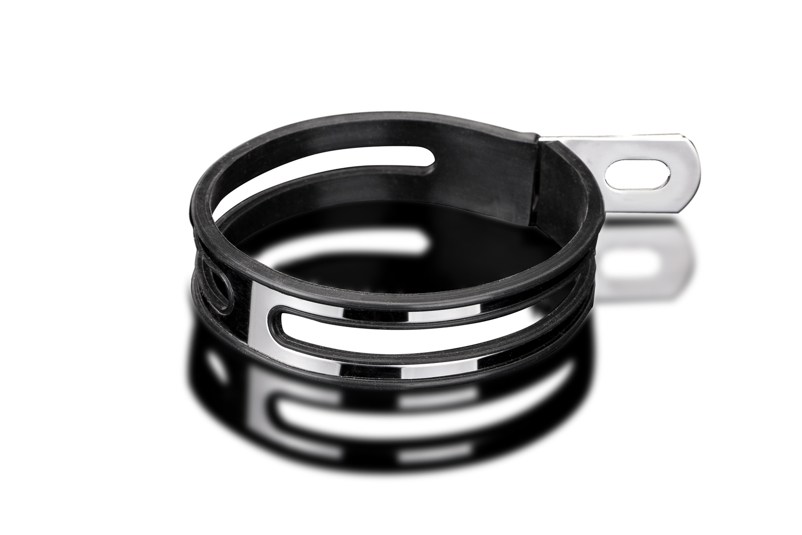 Delkevic Round ‘b’ Shape Stainless Steel Muffler Mounting Strap Exhaust Slip On