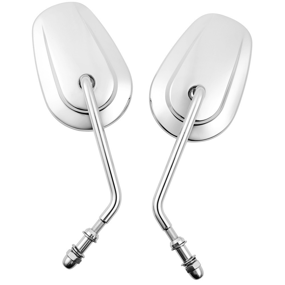 2x Rear View Side Mirrors For Harley Davidson Wide Glide FXDWG 93-17 FLSTF 90-17