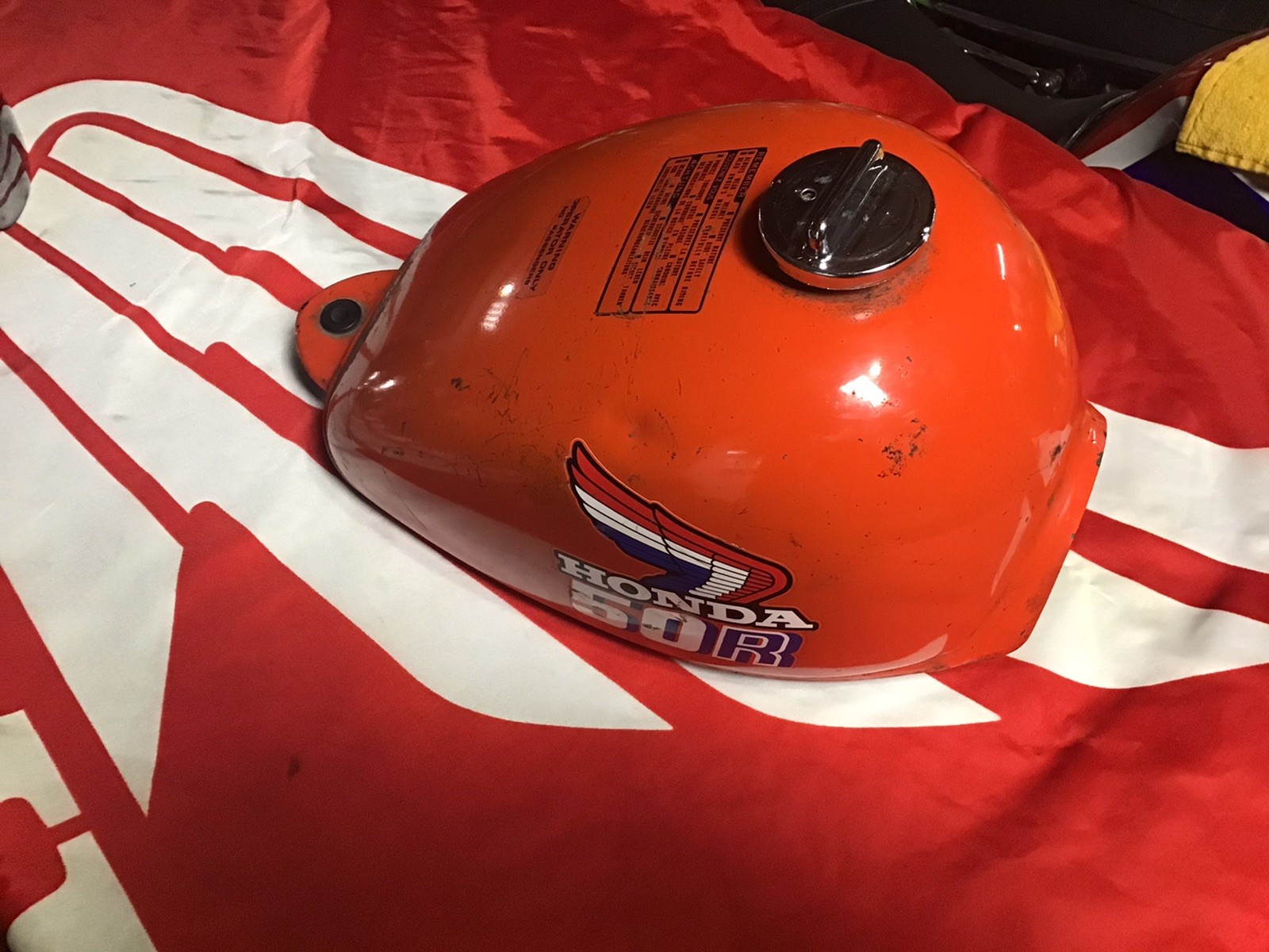 Vintage Honda Z50 1986 Tank 1987 Z50 Tank OEM paint Decals Honda Tahitian Red