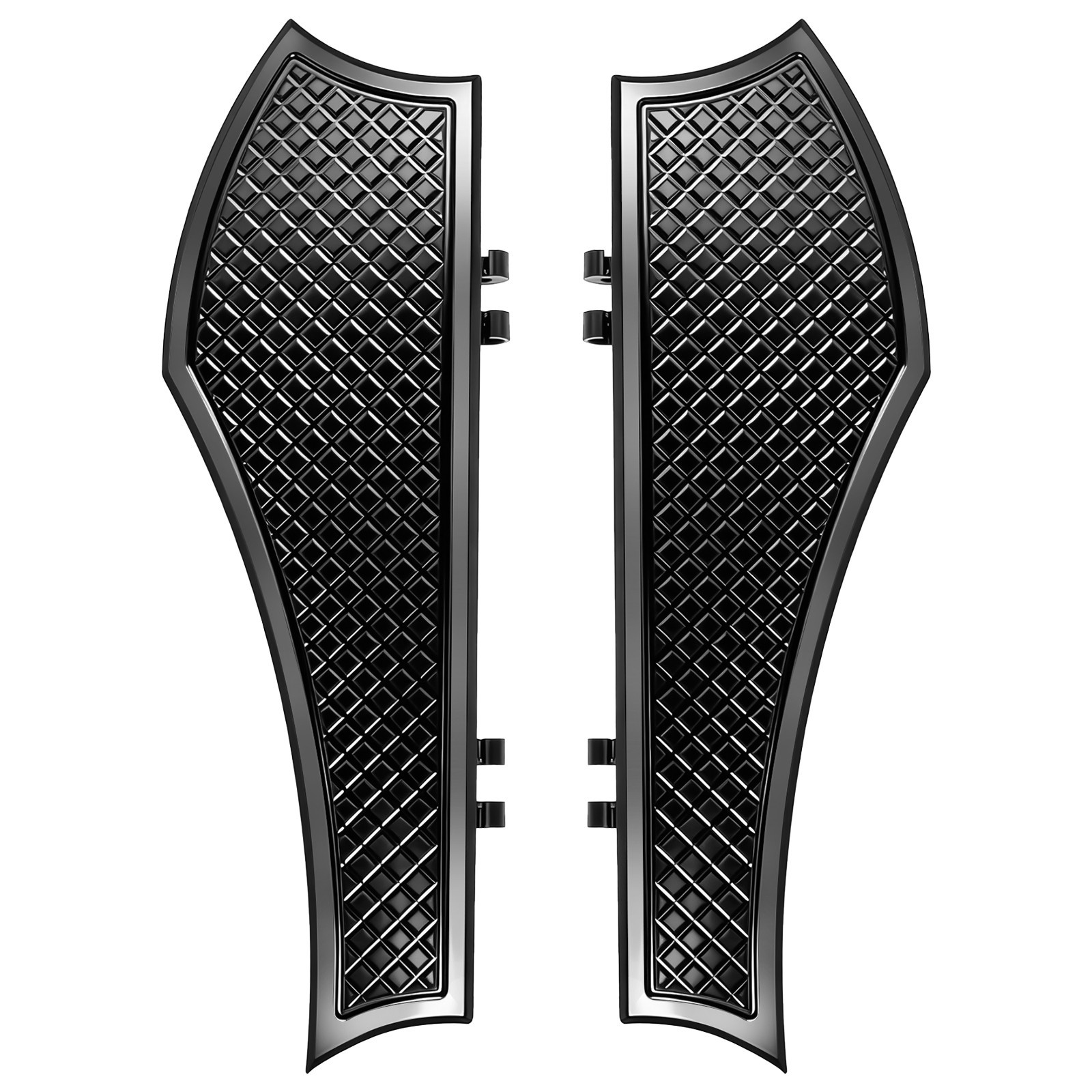 Black Driver Anti-Slip Stretched Floorboards Footpegs for Harley Touring 86-2025