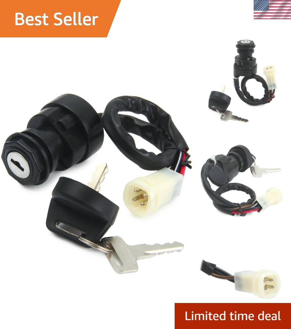 Ignition Switch for Yamaha Warrior YFM350 ATV 1987-1995 Black Metal Plastic 1…