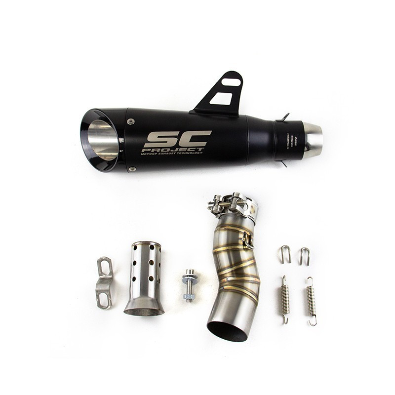 For CF-Moto 450SR 450SS 450NK All Years Black Muffler Tips Exhaust Mid Link Pipe
