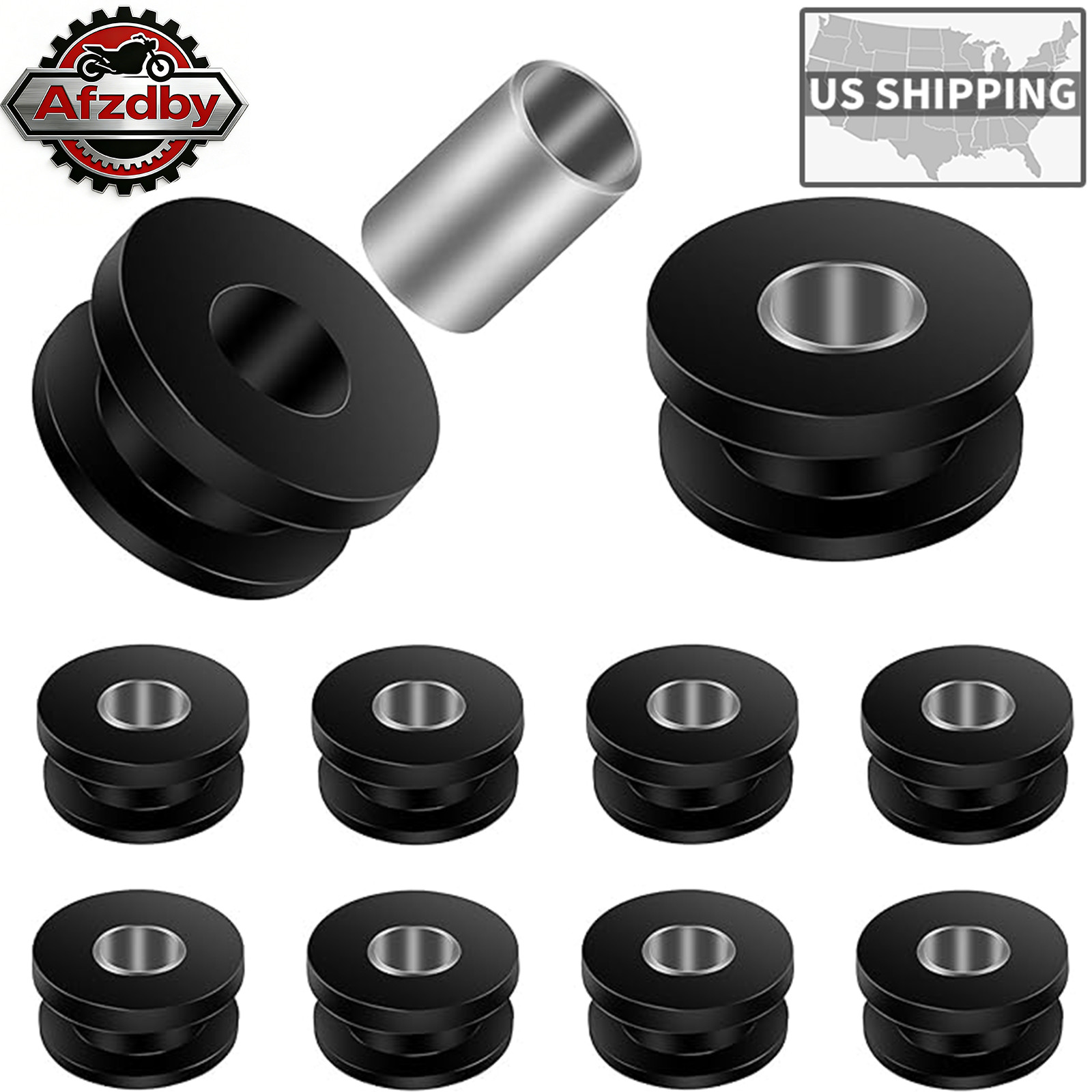 10Pcs Motorcycle Rubber Grommets Bolt For Honda Yamaha Suzuki Kawasaki Fairing