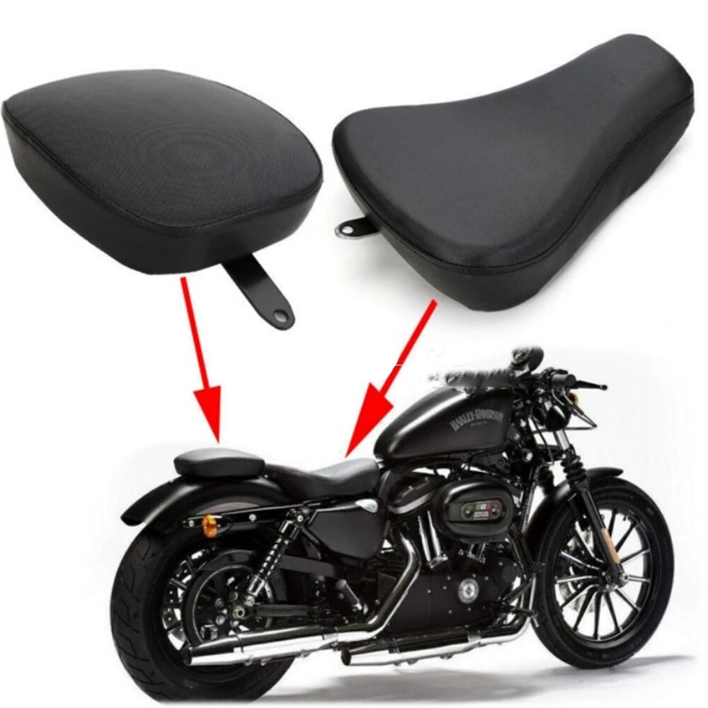 Front Driver Solo Seat + Rear Passenger For Harley Davidson Sportster XL1200 883