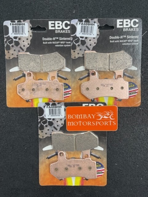 EBC FA409HH HH front & rear brake pads set fits various 2008+ on HD FLH