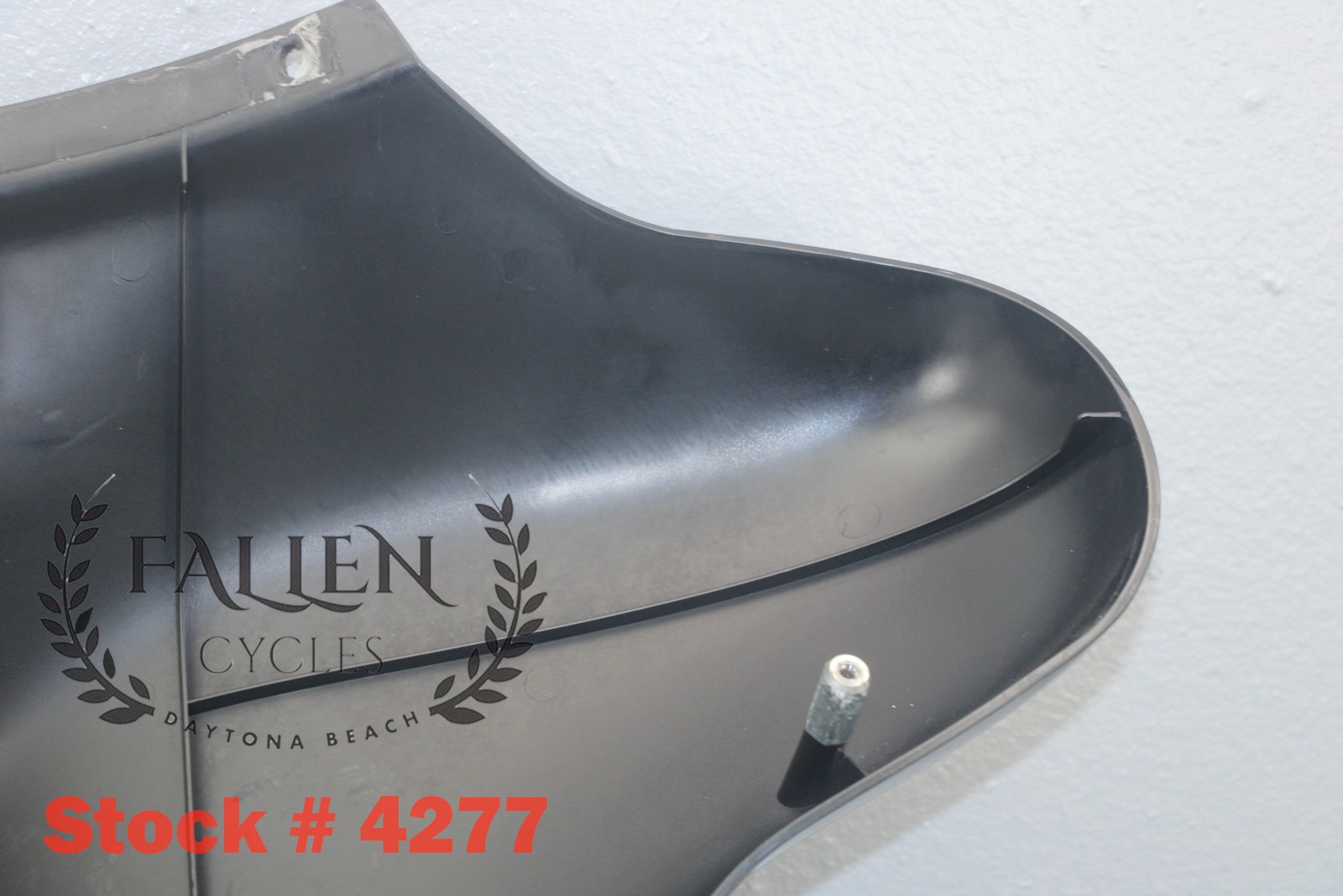 2008 Harley Electra Glide Front Outer Fairing VIVID BLACK SILVER STRIPES #4277