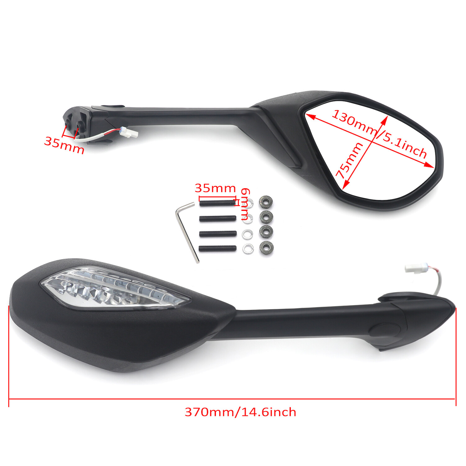 w/ LED Turn Signal RearView Mirrors for Ducati Superbike 899 1199 Panigale S R