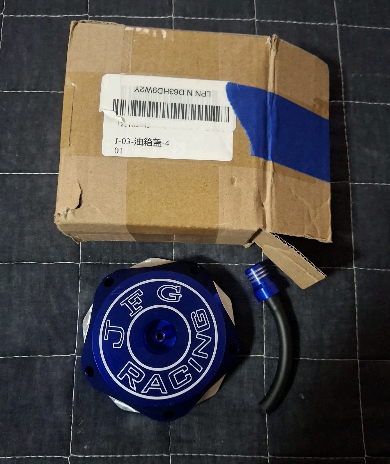 JFG Racing Dirt Bike Gas Cap 121103043 Aluminum Blue Street Bike Fuel Tank Cap
