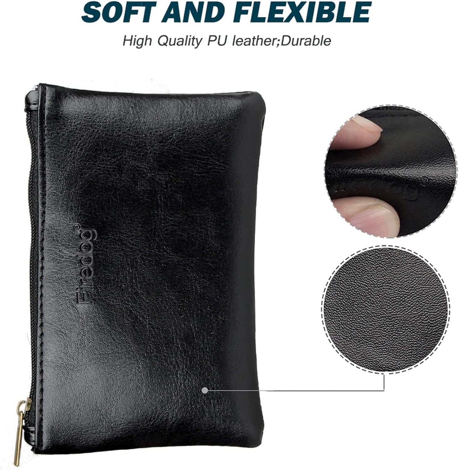 Handmade Leather Storage Pouch – Vintage Zipper Organizer for Travel Essentials