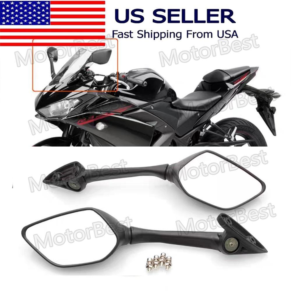 Side Rear View Mirrors For Yamaha YZF R3 R25 2015 2016 2017 2018 2019 2020-2024