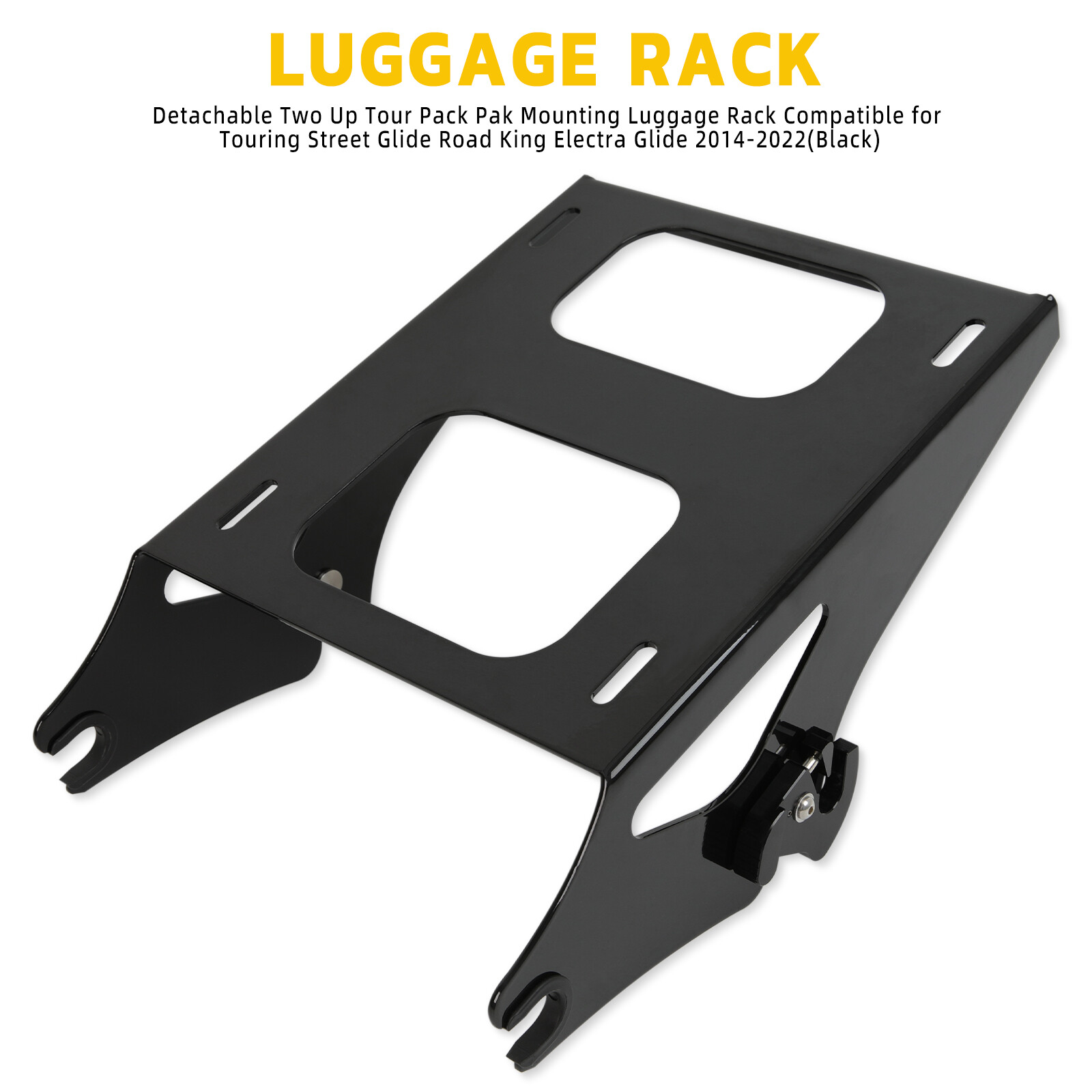 For Harley Touring 14-24 Quick Release Two-up Tour Pack Rack Mount Docking Kit