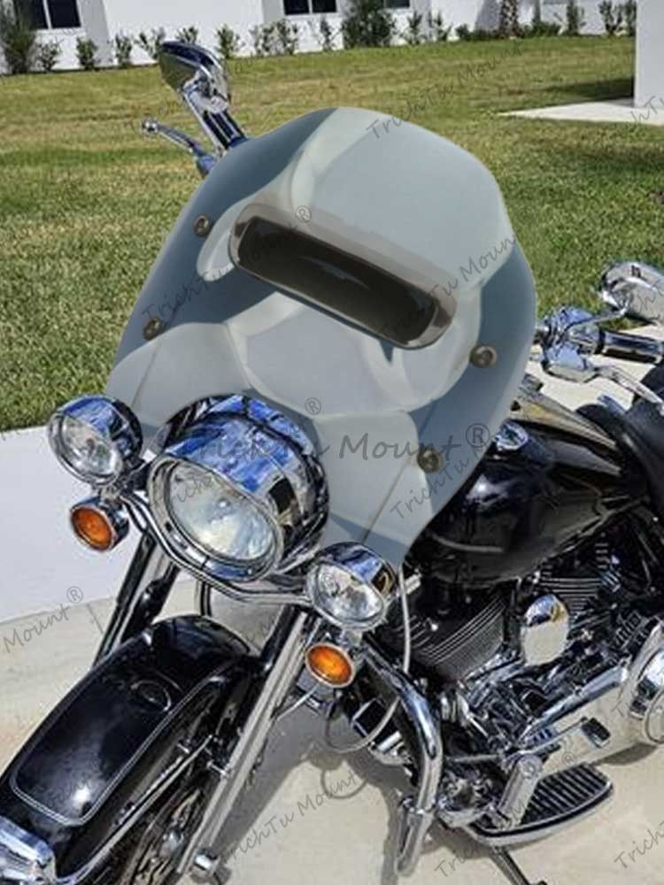 Smoke Windshield Wind Splitter For Harley Touring Road King FLHR FLHRXS 94-Up
