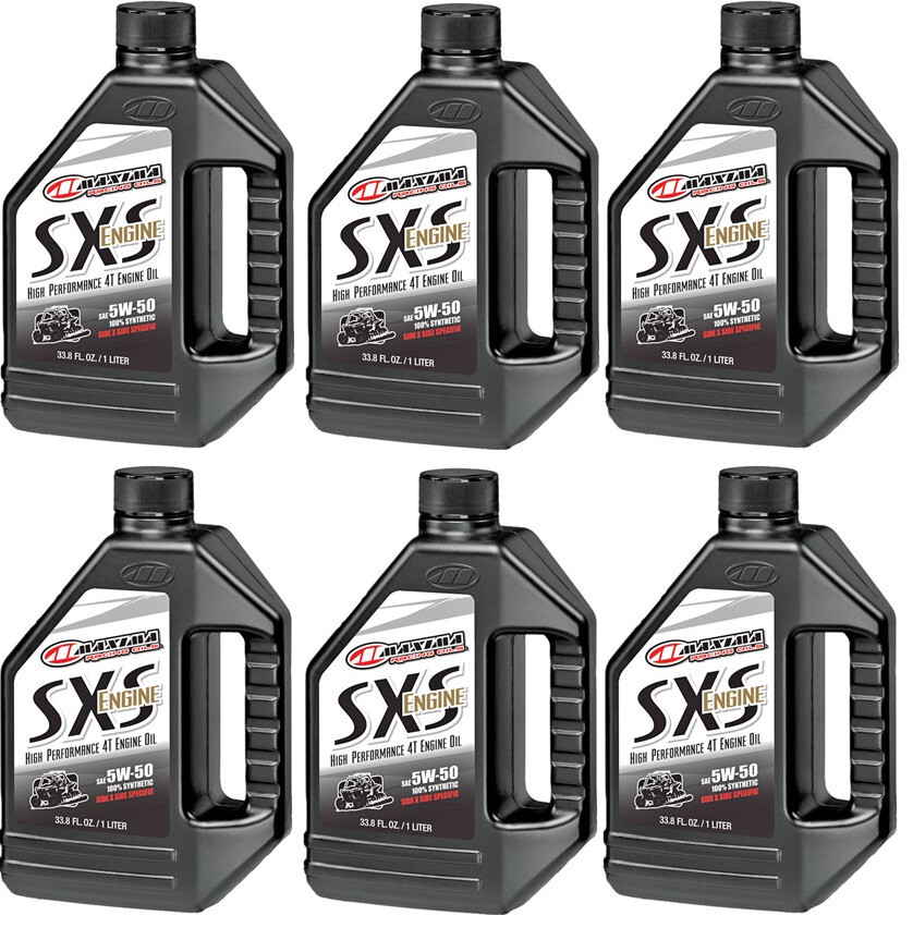 6 1L Liter Bottles Maxima SXS 5W-50 Full Synthetic UTV Side-By-Side Engine Oil
