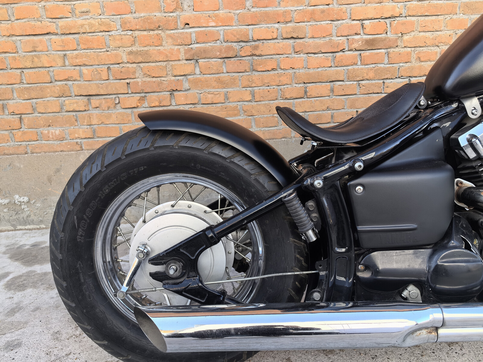 Black Rear Fender Plate Mudguard For YAMAHA DRAGSTAR V-Star XVS400 XVS650 1pc