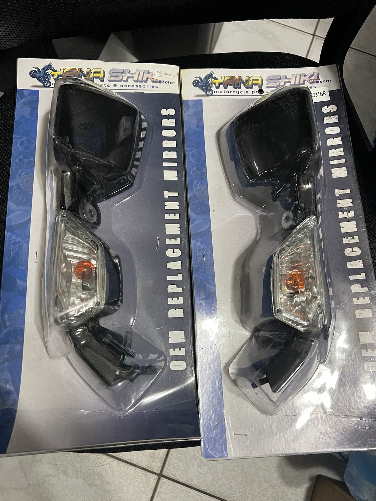 Yana Shiki Motorcycle Right Left Side Mirror MIR331BR MIR331BL Kawasaki Zx-10R