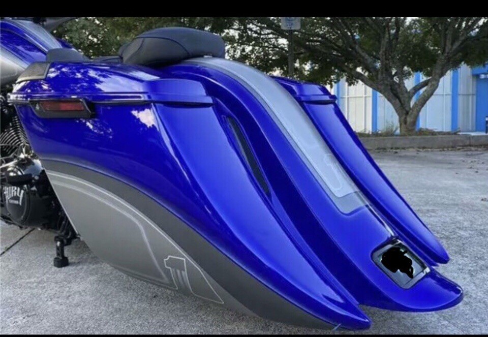 1997-2008 Harley Davidson Flh 7.5″ Stretched Saddlebags And Overlay Fender Kit