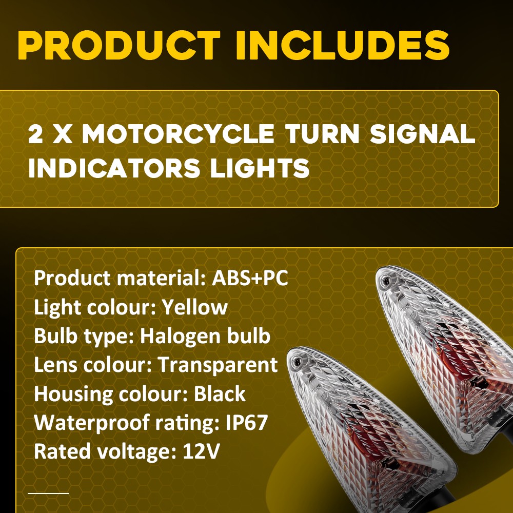 Motorcycle Amber Turn Signals Indicator Lights Blinker For Triumph Daytona 2-20X