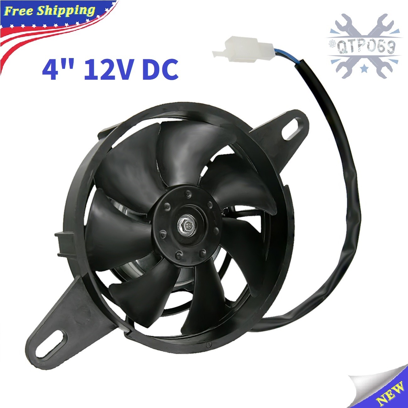 4inch Universal Motorcycle Radiator Cooling Fan Electric Fan For Dirt Bike ATV