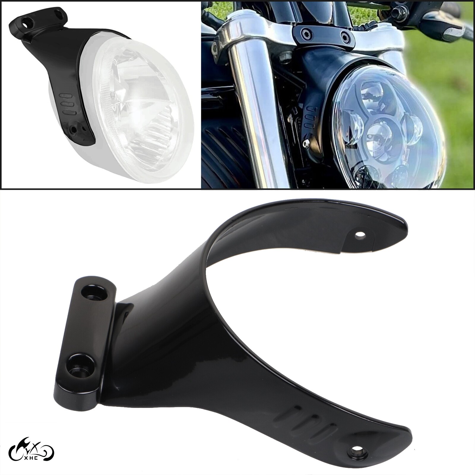 Aluminium Alloy Black Front Headlight Bracket Mount For Harley V-Rod 2002-2023