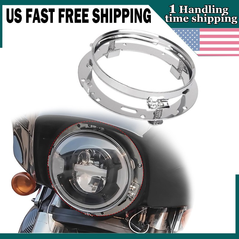 Round 7 Inch LED Headlight Mounting Ring Bracket Adapter fits for Harley Touring